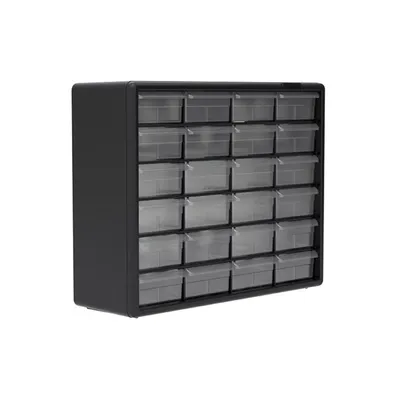 24 Drawer Plastic Storage Cabinet 10124SCLAR, 20"x6.38"x15.87"