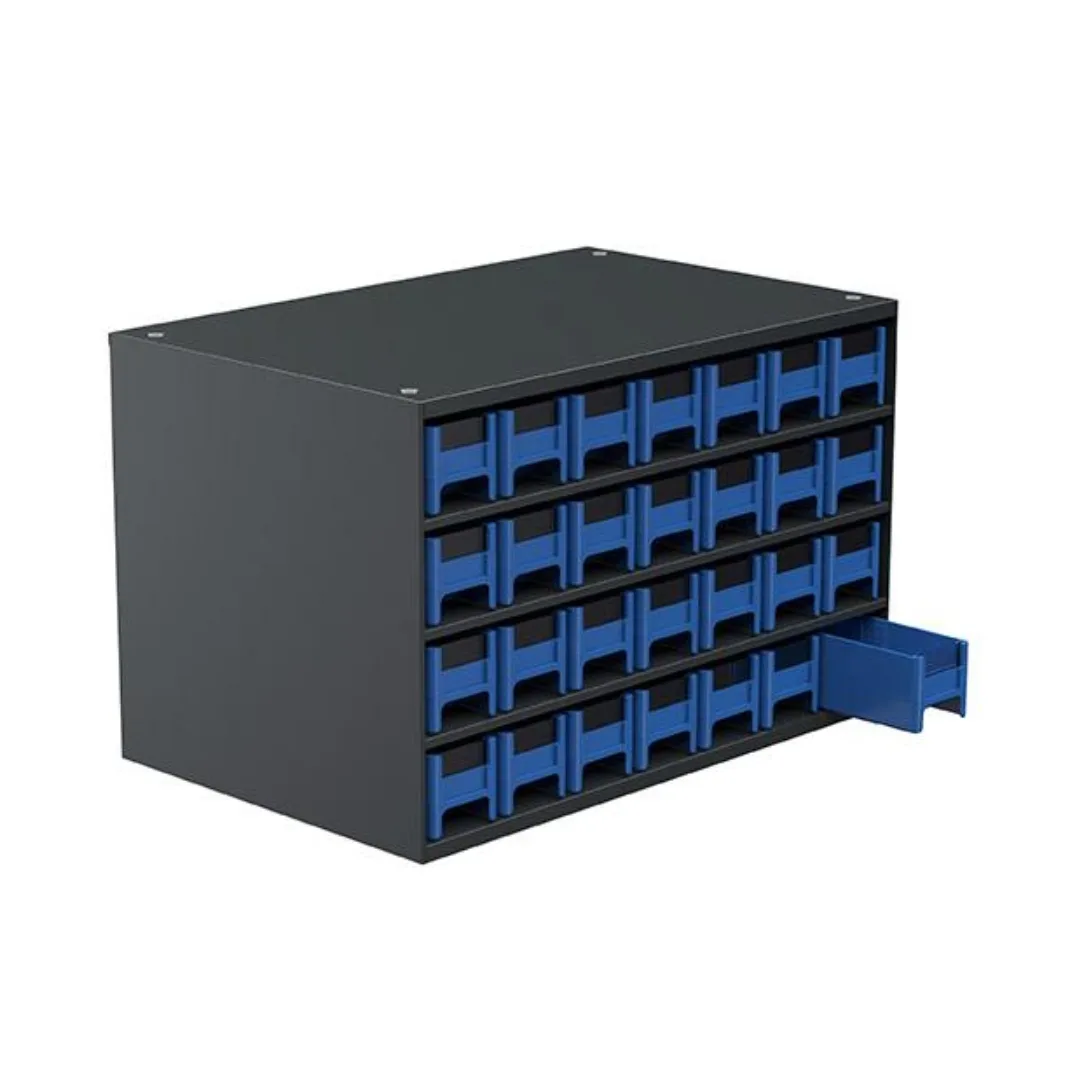 Akro-Mils 19228BLUE 19-Series Steel Cabinet 28 Drawers
