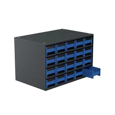 19-Series Steel Cabinet 20 Drawers 19320BLUE, 11"x17"x11"