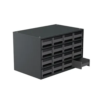 19-Series Steel Cabinet 16 Drawers 19416BLACK, 11"x17"x11"