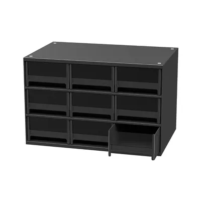 19-Series Steel Cabinet 9 Drawers 19909BLACK, 11"x17"x11"