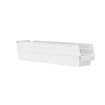 Shelf Bin 30128WHITE, 17.88"x4.13"x4"
