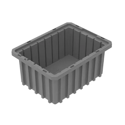 Akro-Grid Dividable Plastic Storage Boxes 33105GREY, 10.88"x8.25"x5"