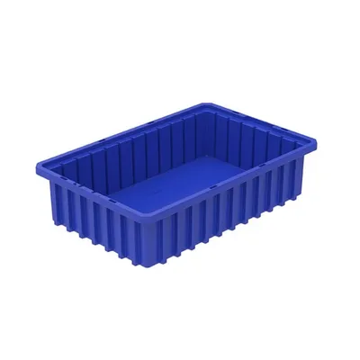 Akro-Grid Dividable Plastic Storage Boxes 33164BLUE, 16.5"x10.88"x4"