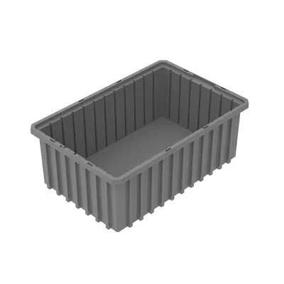Akro-Grid Dividable Plastic Storage Boxes 33166GREY, 16.5"x10.88"x6"