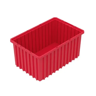 Akro-Grid Dividable Plastic Storage Boxes 33168RED, 16.5"x10.88"x8"
