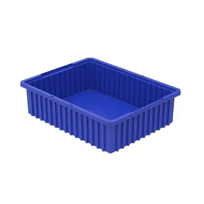 Akro-Grid Dividable Plastic Storage Boxes 33226BLUE, 22.38"x17.38"x6"