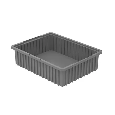 Akro-Grid Dividable Plastic Storage Boxes 33226GREY, 22.38"x17.38"x6"