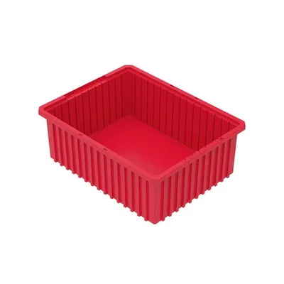 Akro-Grid Dividable Plastic Storage Boxes 33228RED, 22.38"x17.38"x8"
