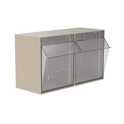 2-Bin TiltView Storage Bin 6702, 12.32"x23.63"x14"