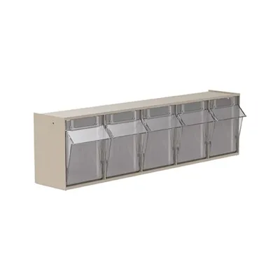5-Bin TiltView Storage Bin 6705, 5.38"x23.63"x6.5"