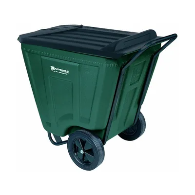60 Gallon Akro-Cart Material Handling Cart w/Lid 76461GREEN, 30.5"x48"x33.5"