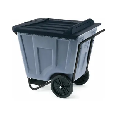 90 Gallon Akro-Cart Material Handling Cart w/Lid 76491GREY, 30.5"x47"x39.5"