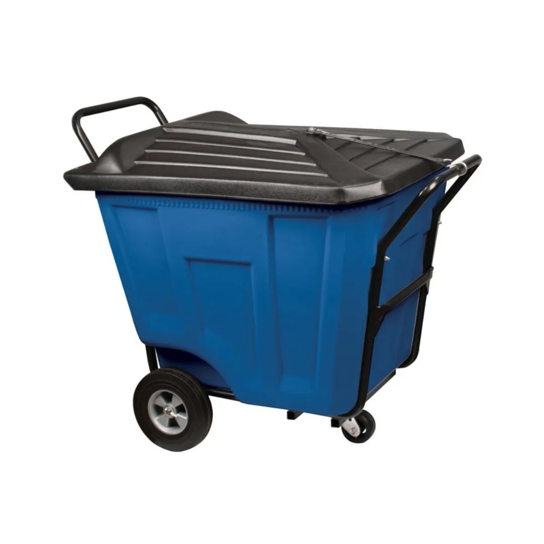 Akro-Mils 76591BLUE Heavy-Duty 90 Gallon Akro-Cart w/Lid