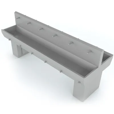 Elpress Double Wash Basins Knee Operated 6 Tap Unit