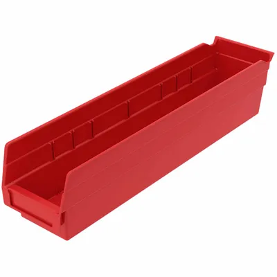 Shelf Bin 30128RED, 17.88"x4.13"x4"