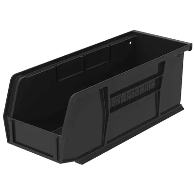 AkroBins Plastic Storage Bin 30224BLACK, 10.88"x4.13"x4"
