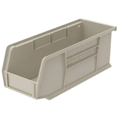 AkroBins Plastic Storage Bin 30224STONE, 10.88"x4.13"x4"
