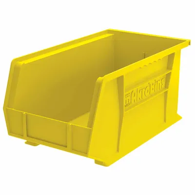 AkroBins Plastic Storage Bin 30240YELLOW, 14.75"x8.13"x7"