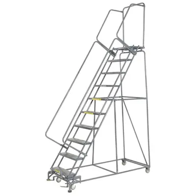 Ballymore 103214 M-2000 Series 10-Step Gray Steel Rolling Safety Ladder