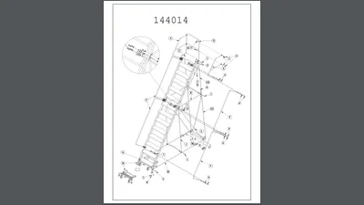Ballymore 144014 M-2000 rolling ladder shown from an alternate angle