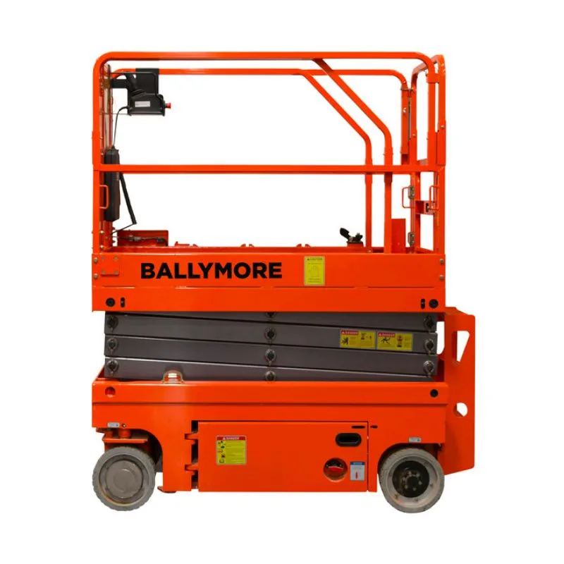 Ballymore DMSL-19 Battery-Powered Drivable Compact Scissor Lift with Roll-Out Cantilevered Platform
