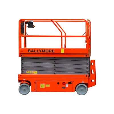 Ballymore DSL-32 Battery-Powered Drivable Compact Scissor Lift with Roll-Out Cantilevered Platform