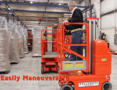 Ballymore DVML-18 maintenance lift shown from an alternate angle