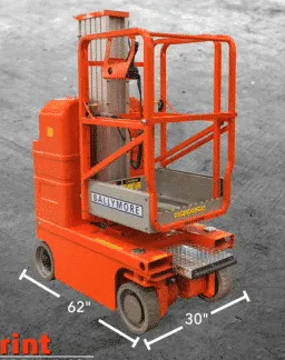 Ballymore DVML-18 maintenance lift shown from an alternate angle