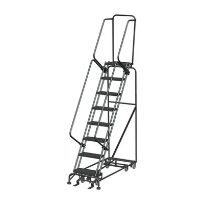 Ballymore PIP-6 6-Step Gray Steel All-Direction Rolling Safety Ladder