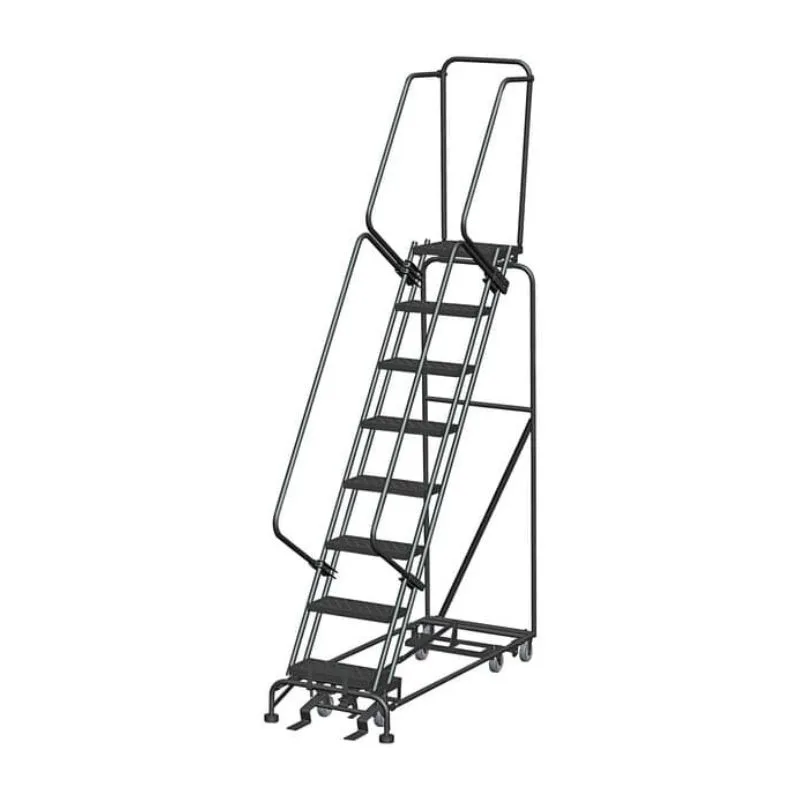 Ballymore PIP-6 6-Step Gray Steel All-Direction Rolling Safety Ladder
