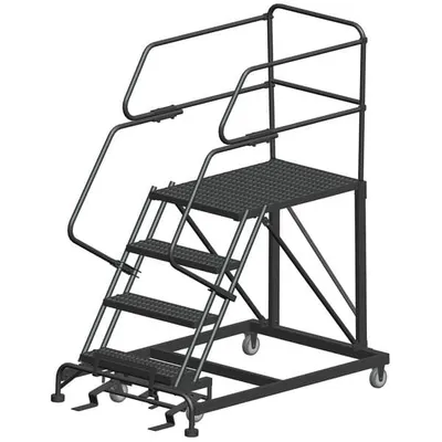 Ballymore SEP4-3636 4-Step Heavy-Duty Steel Mobile Work Platform with Handrails
