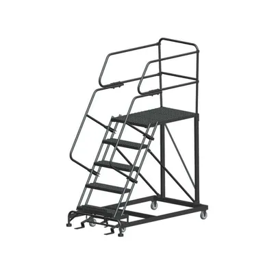 Ballymore SEP5-3636 5-Step Heavy-Duty Steel Mobile Work Platform with Handrails