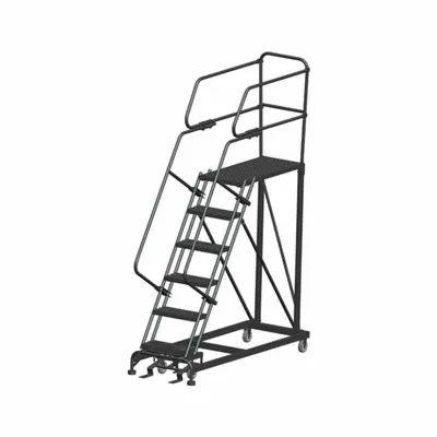 Ballymore SEP6-2436 6-Step Heavy-Duty Steel Mobile Work Platform with Handrails
