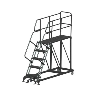 Ballymore SEP5-3672 5-Step Heavy-Duty Steel Mobile Work Platform with Handrails
