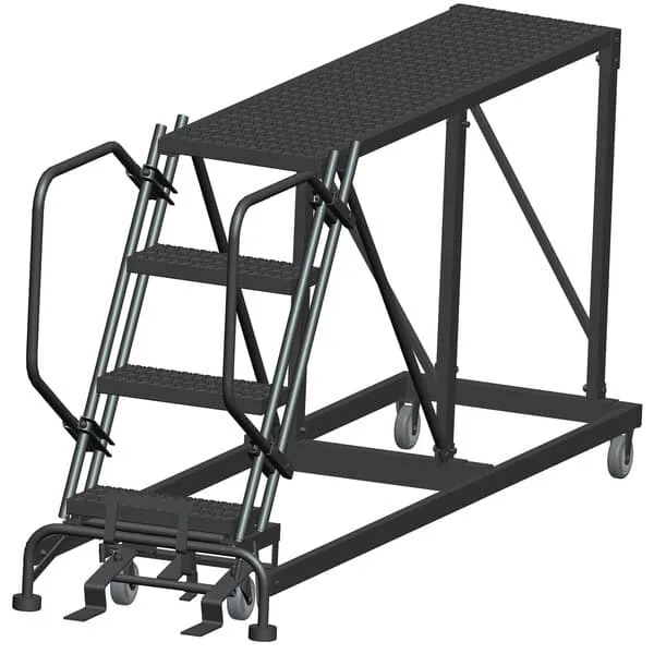 Ballymore SNR4-2472 4-Step Heavy-Duty Steel Mobile Work Platform