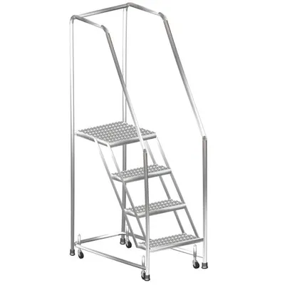 Ballymore SS420 4-Step Stainless Steel Rolling Step Stool