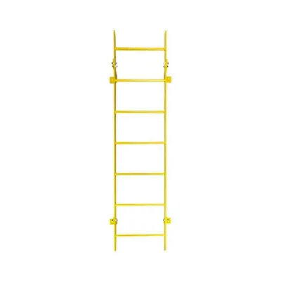 Ballymore WLFS0115-Y 15-Rung Yellow Steel Fixed Safety Ladder