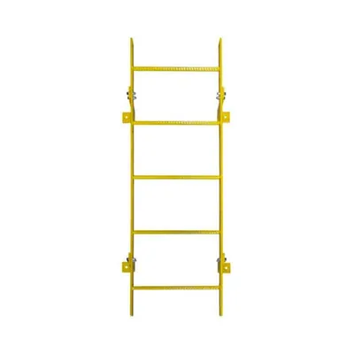 Ballymore WLFS0118-Y 18-Rung Yellow Steel Fixed Safety Ladder