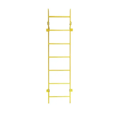 Ballymore WLFS0118-Y 18-Rung Yellow Steel Fixed Safety Ladder