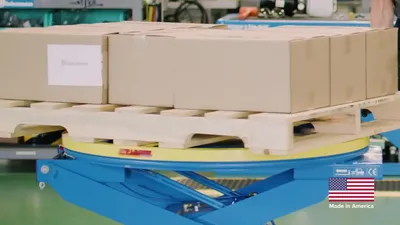 Bishamon EZ-Loader pallet positioner shown from an alternate angle