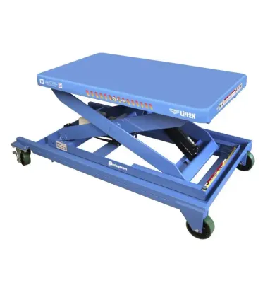 Bishamon L2K-2848 hydraulic lift table shown from an alternate angle