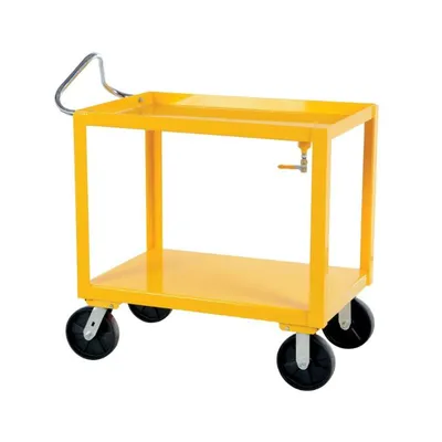 Vestil DH-PH4-2472-D Heavy Duty Ergo Handle Cart with GFN Casters and Drain