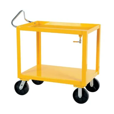 Vestil DH-PH4-3460-D Heavy Duty Ergo Handle Cart with GFN Casters and Drain