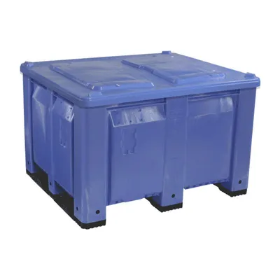Dolav USA 500200BL bulk plastic container shown from an alternate angle