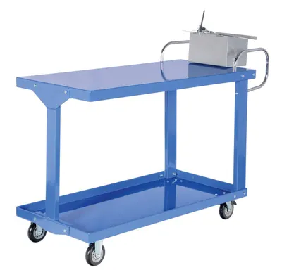 Vestil EASY-A-2448-WT Steel Easy Access Stock Truck with Work Table 2