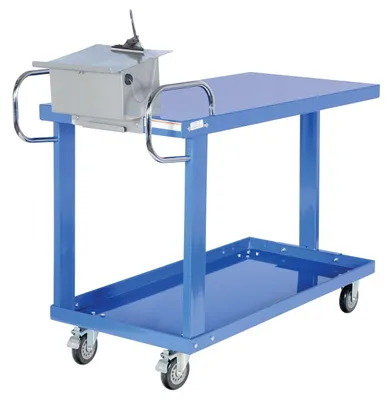 Vestil EASY-A-2448-WT Steel Easy Access Stock Truck with Work Table 4