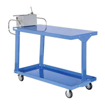 Vestil EASY-A-2448-WT Steel Easy Access Stock Truck with Work Table (1)