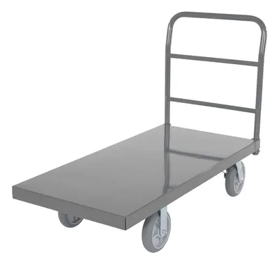 Vestil ECSPT-2448-C10D Steel Smooth Deck Platform Truck with Thermoplastic Rubber 2