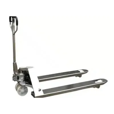 EKKO Lifts A25S stainless pallet jack shown from an alternate angle